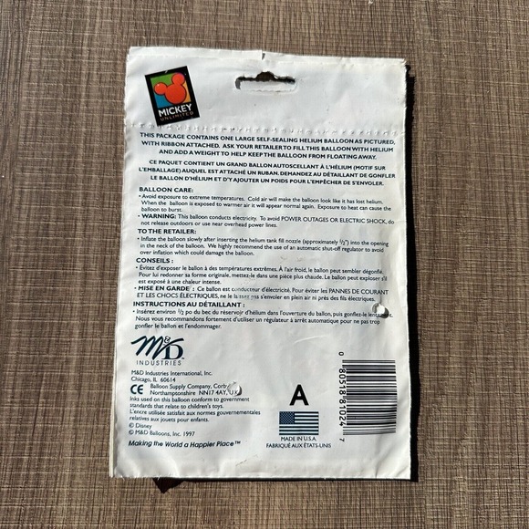 Vintage 90s Disney Mickey Mouse Unlimited Birthday Balloons Goofy Gift Lot of 3‎ - Picture 2 of 4